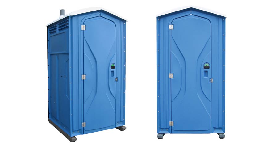 Portable toilet installed for long-term seasonal rental use